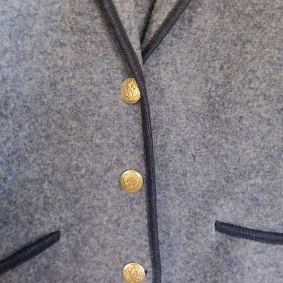 Giesswein Tyrol pure wool grey Austrian traditional jacket wool gray EU 40 US 10 - Picture 6 of 10